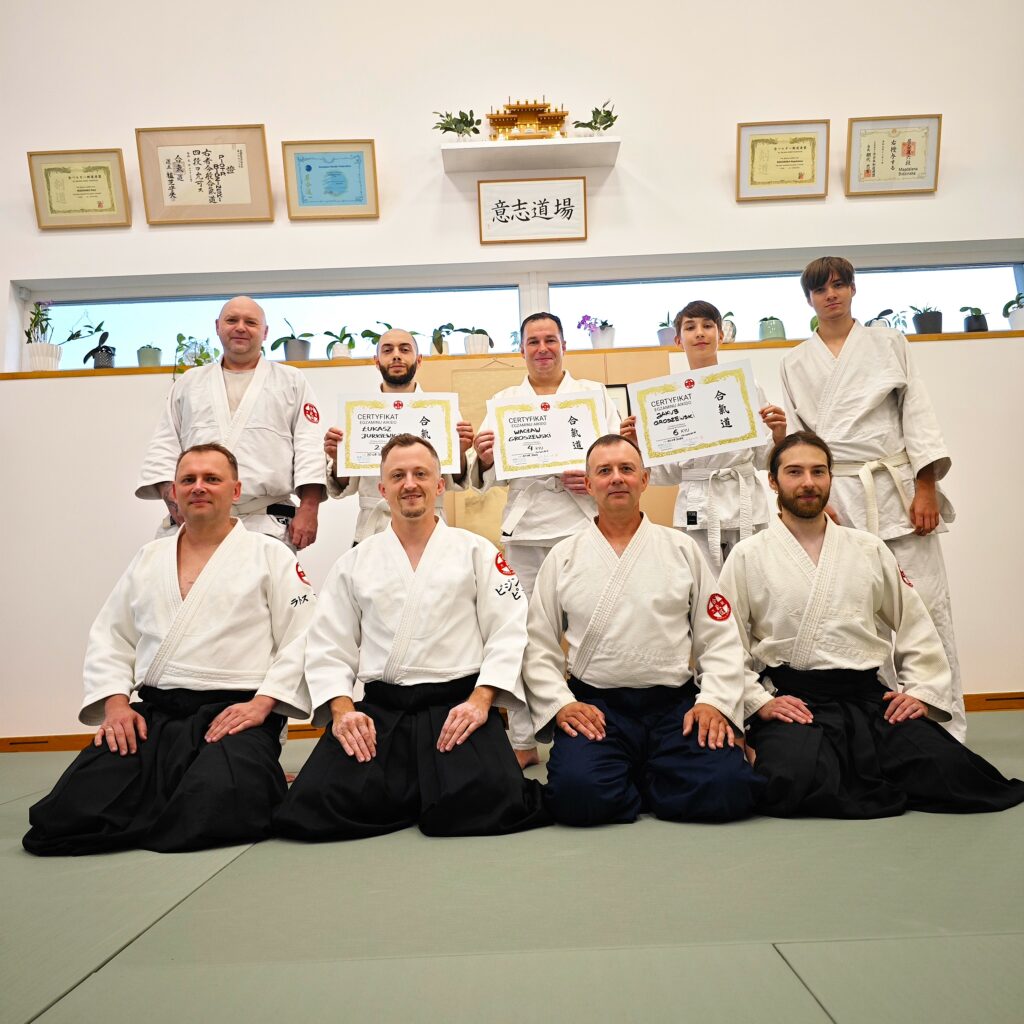 Nowe stopnie kyu aikido w naszym dojo - egzamin 20 sierpnia 2024